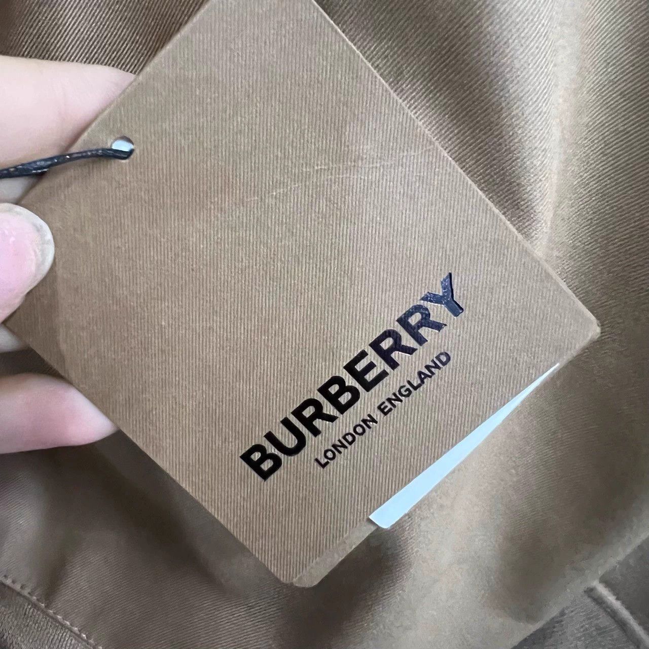 Burberry Burberry Khaki Logo Embroidered Hoodie NWT Size ONE SIZE - 5 Thumbnail