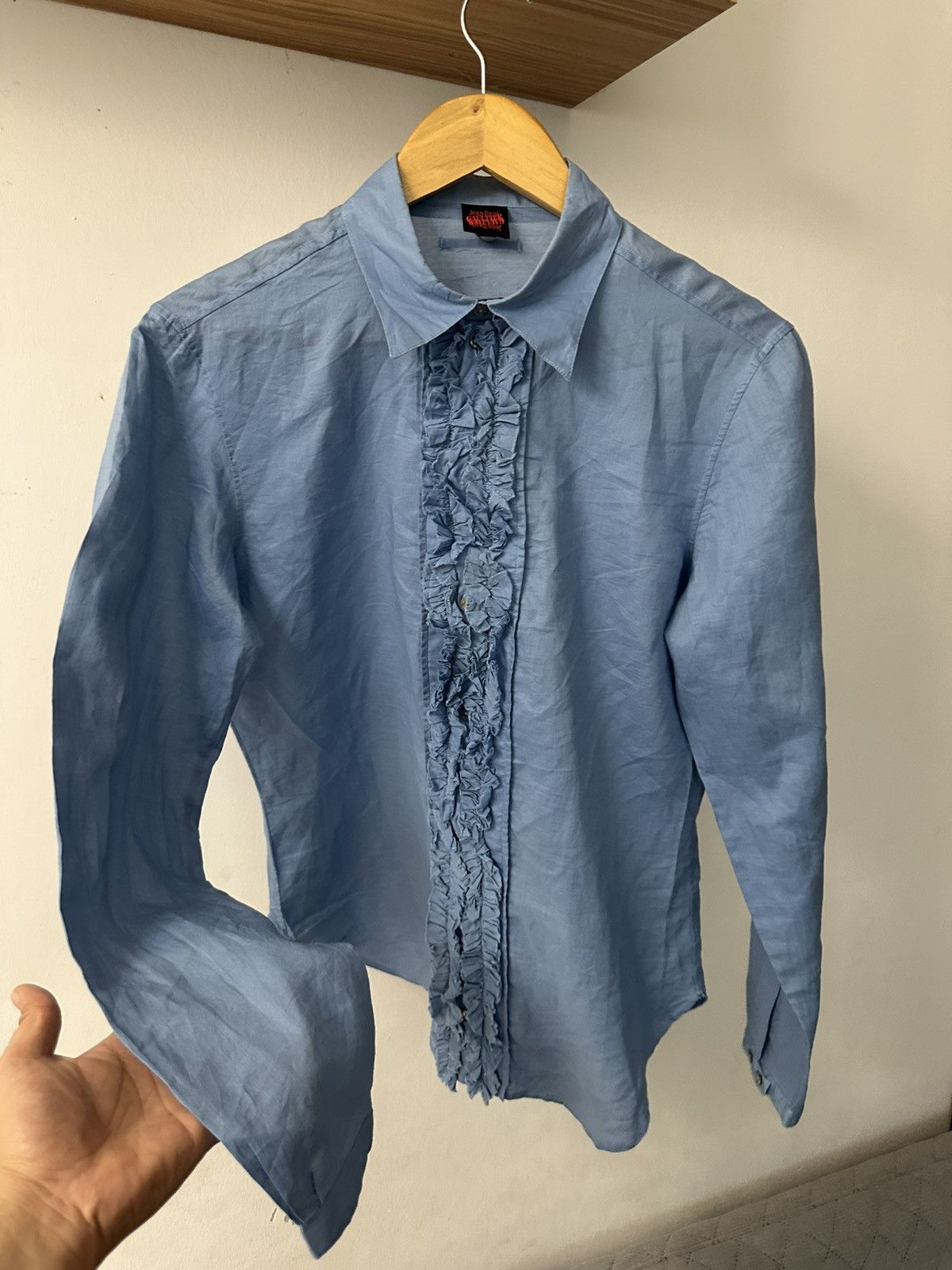 Jean Paul Gaultier SS99 Jean Paul Gaultier Double Button Ruffle Button Shirt Size US M / EU 48-50 / 2 - 18 Thumbnail