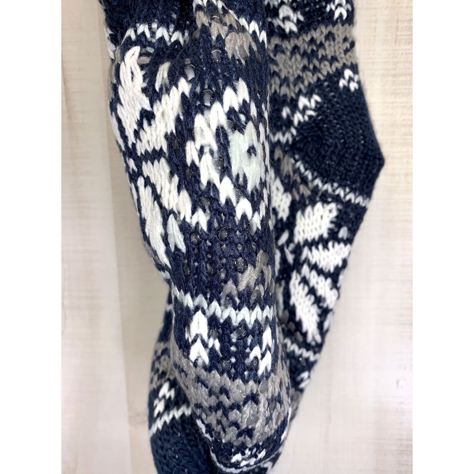 Vintage VINTAGE Give Slipper Socks Ladies Fair isle knit Winter Sock One Size NWT-10388 Size ONE SIZE - 5 Thumbnail