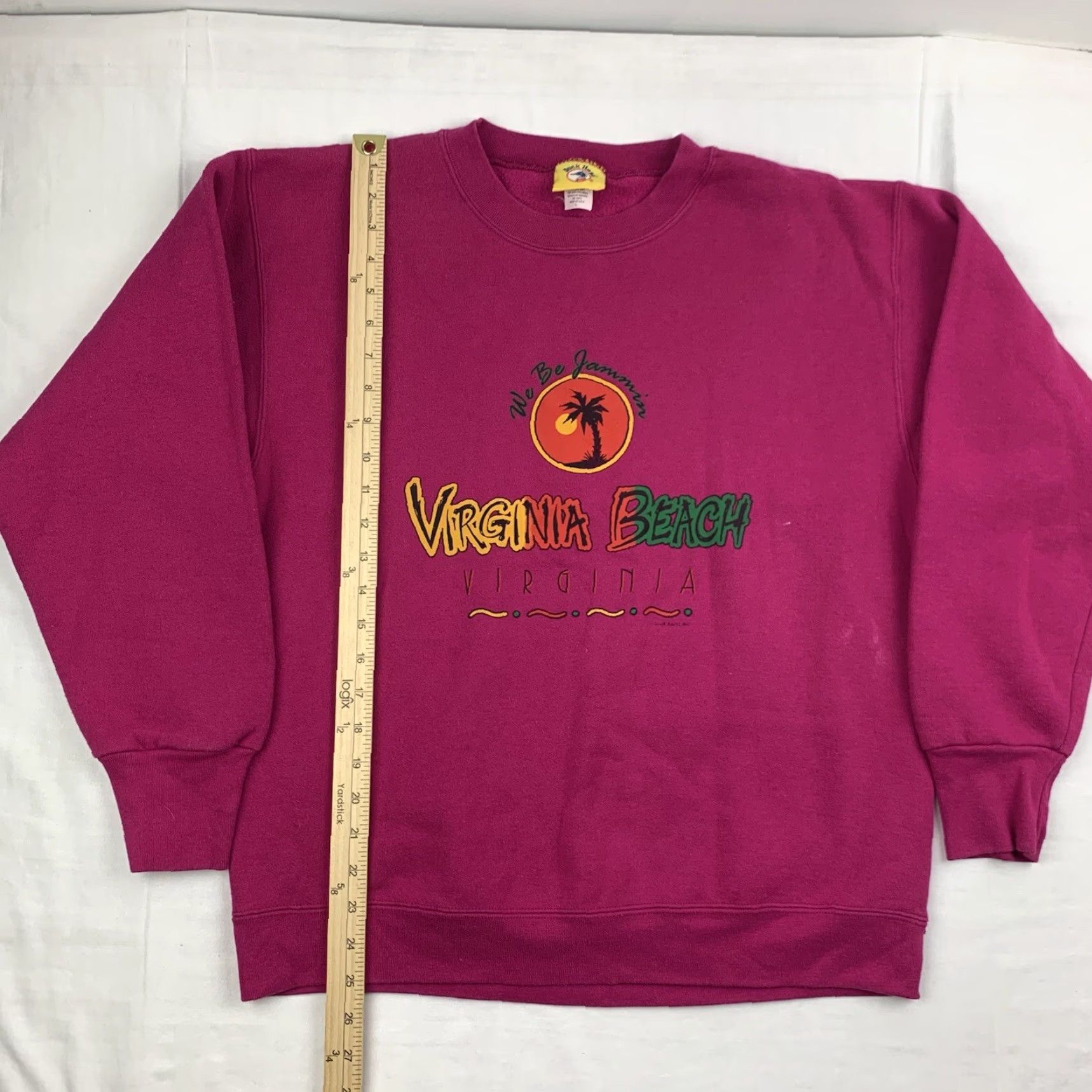 Vintage VINTAGE Duck Head Sweatshirt Shirt Adult Large Pink 90s 1990s We Be Jammin Mens Pullover Crew Neck Long Sleeve Size US L / EU 52-54 / 3 - 7 Thumbnail
