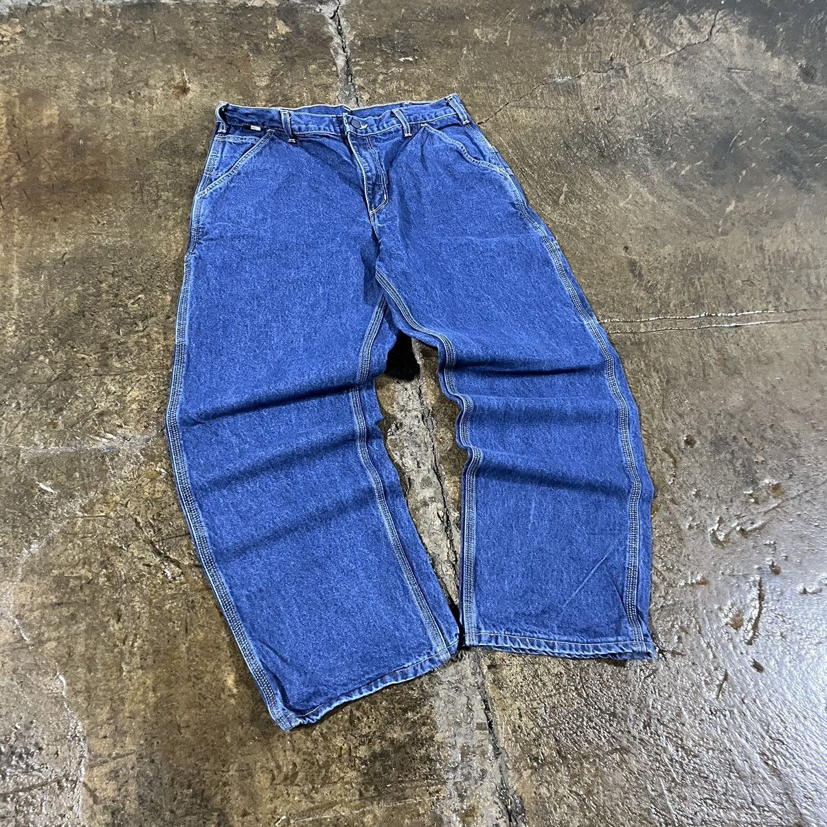 Carhartt × Vintage Crazy Vintage Carhartt Carpenter Jeans Baggy Workwear Skater Size US 33 - 6 Thumbnail