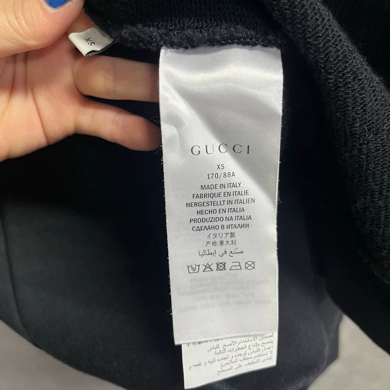 Gucci Gucci Black loose strawberry print hooded long-sleeved swea Size US XS / EU 42 / 0 - 4 Thumbnail