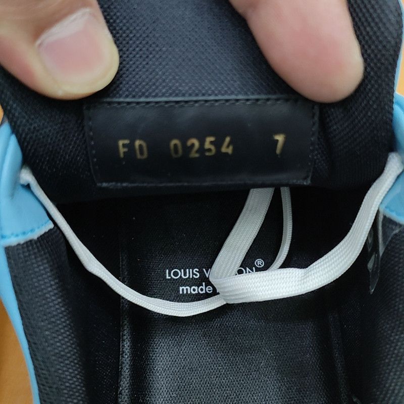 Louis Vuitton Louis Vuitton Blue Black Trainer Low Top Sneakers -2508 Size US 8 / EU 41 - 5 Thumbnail