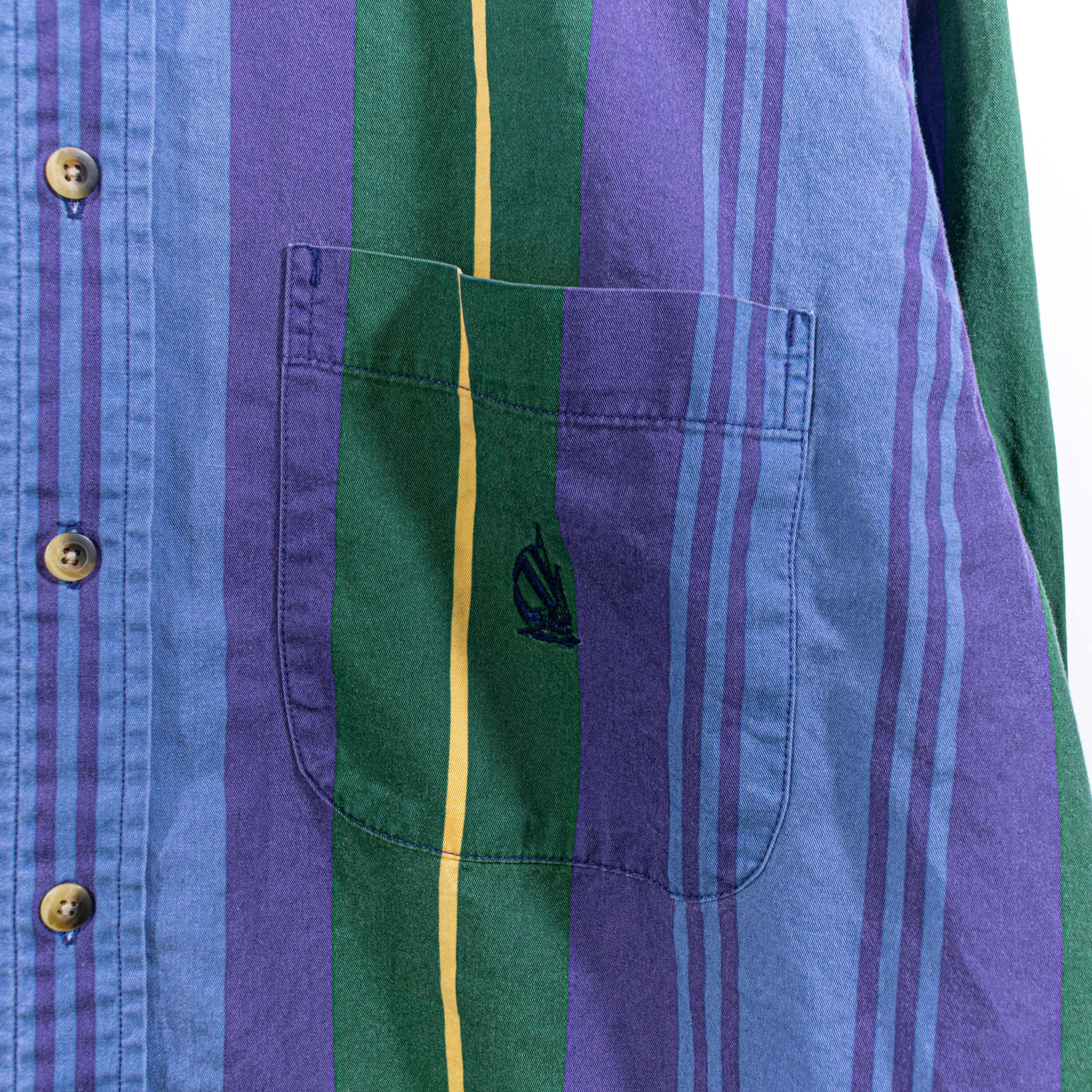 Nautica Nautica Multicolor Striped Button Down Shirt VTG Hip Hop Size US M / EU 48-50 / 2 - 4 Thumbnail