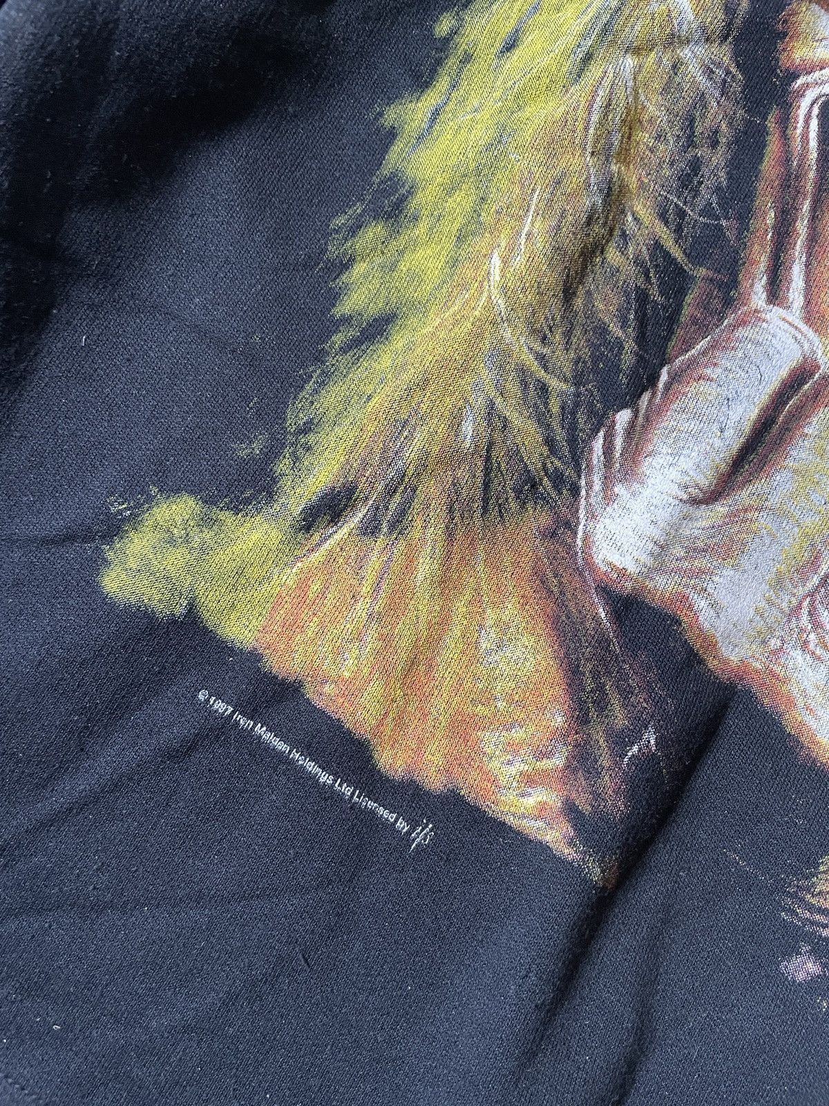 Band Tees × Iron Maiden Iron Maiden eddie candle Finger Hoodie 1998 Size US L / EU 52-54 / 3 - 3 Thumbnail