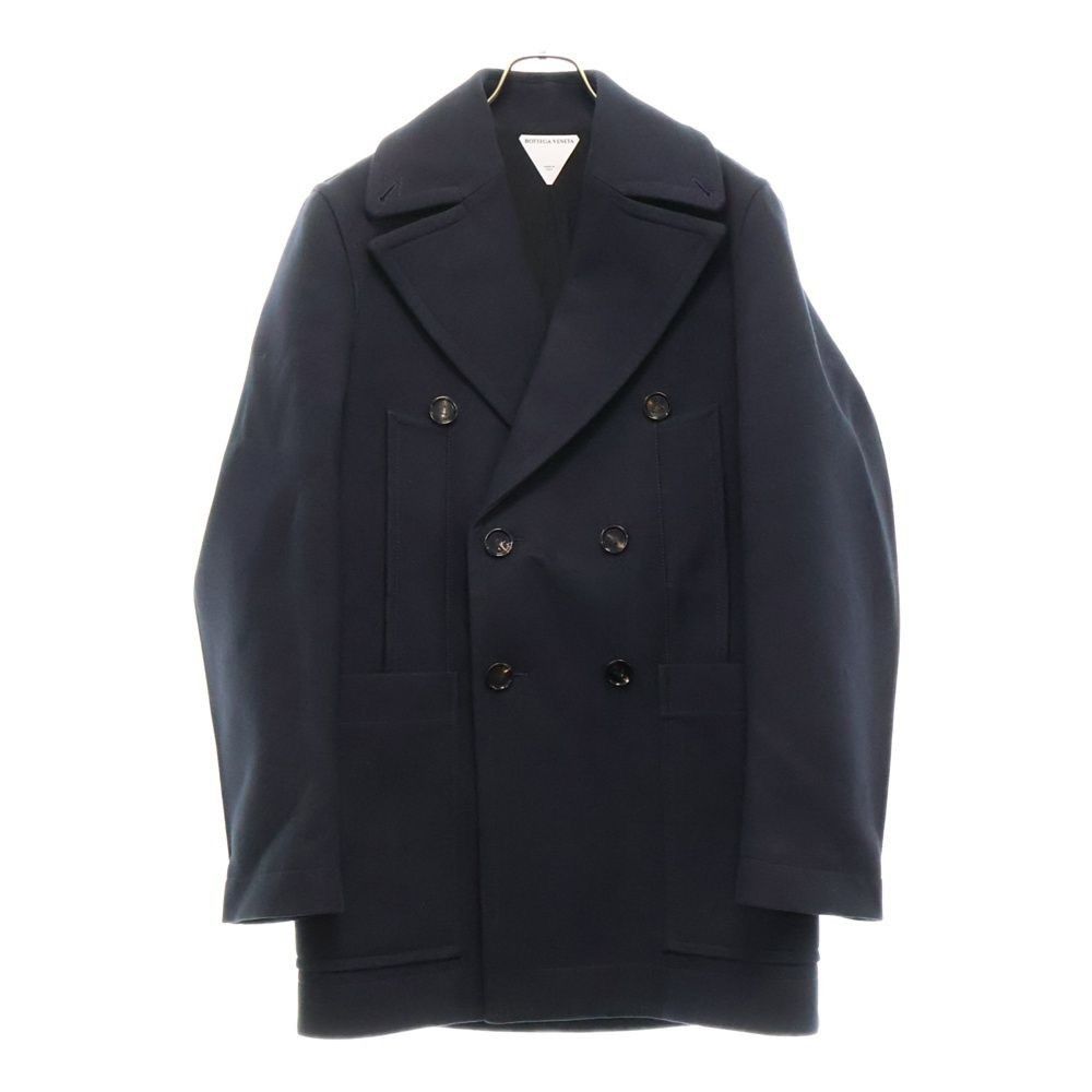 Bottega Veneta Navy rare oversized grain de poudre curved peacoat Size US S / EU 44-46 / 1 - 5 Thumbnail