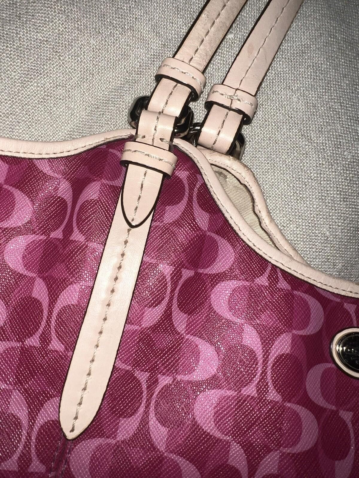 Coach Coach Peyton Dream F25522 Hand Bag Purse Tote Bordeaux Pink Size ONE SIZE - 4 Thumbnail