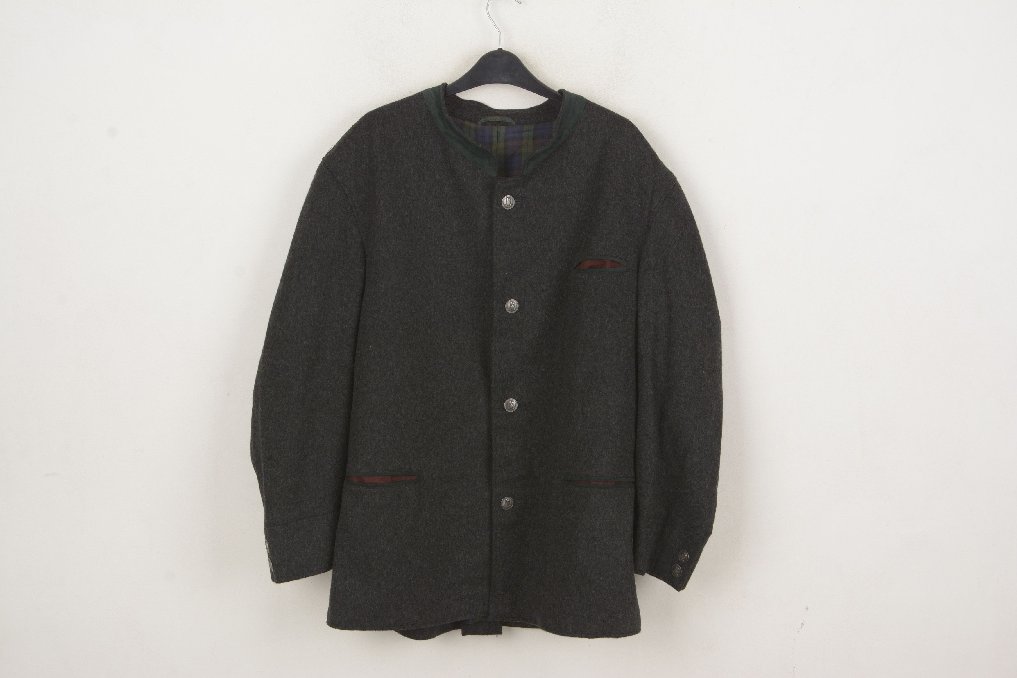 Vintage GRODNER LODEN Mens L Wool Over Coat Jacket blazer Size US L / EU 52-54 / 3 - 1 Thumbnail