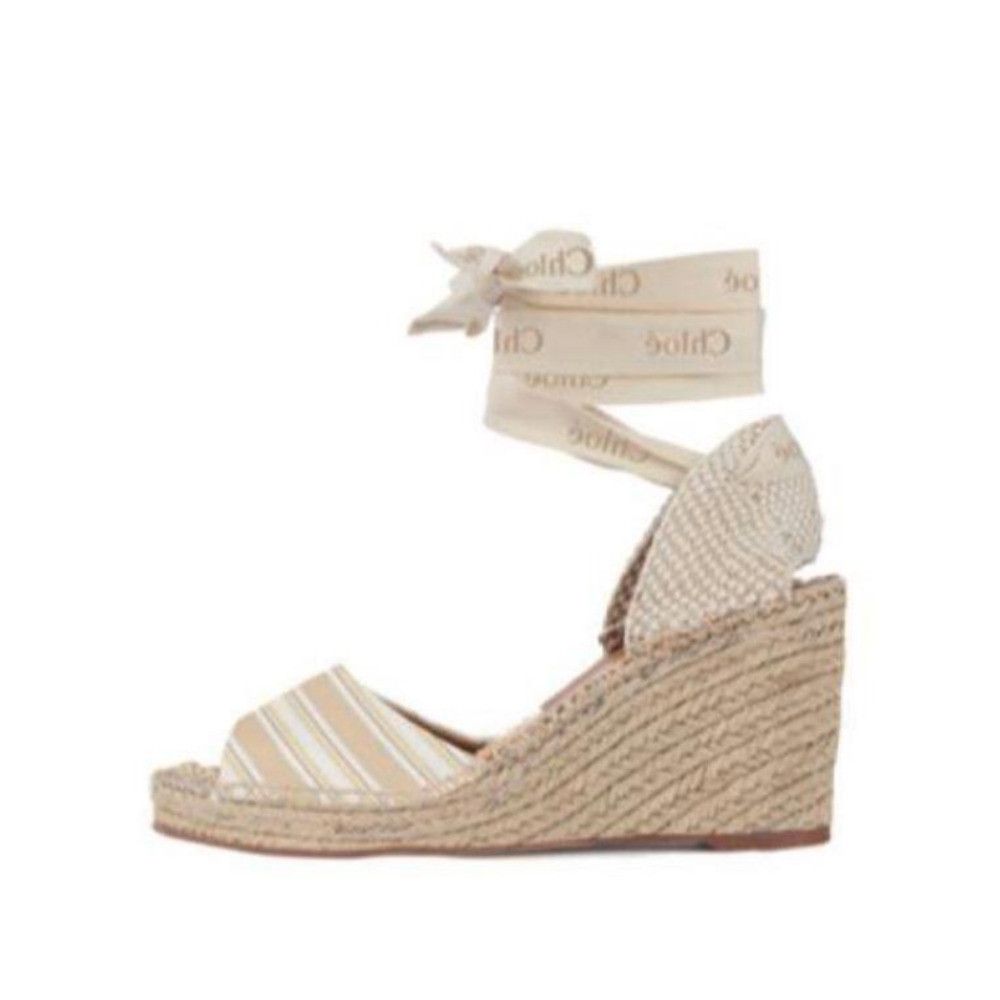 Chloe o1loc1c11125 Piia Espadrillas in White/Beige Size US 10 / IT 40 - 1 Preview