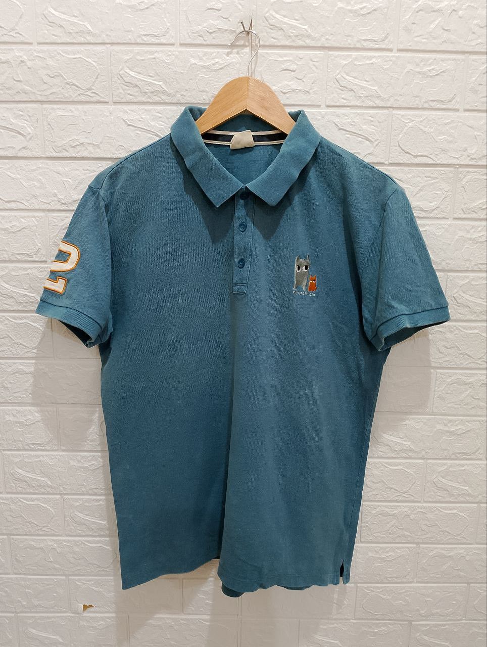Japanese Brand EM POLHAM No 2 Embroidered Polo T-shirt Size US L / EU 52-54 / 3 - 1 Thumbnail