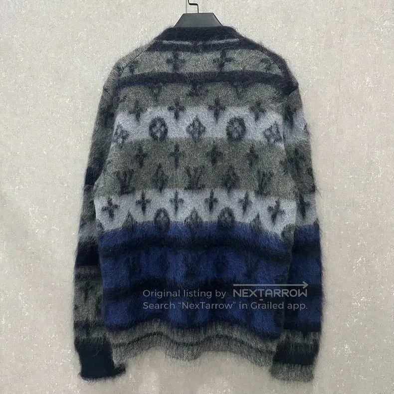 Louis Vuitton Louis Vuitton Old Flower Contrast Mohair Cardigan Jacket Size US M / EU 48-50 / 2 - 2 Thumbnail