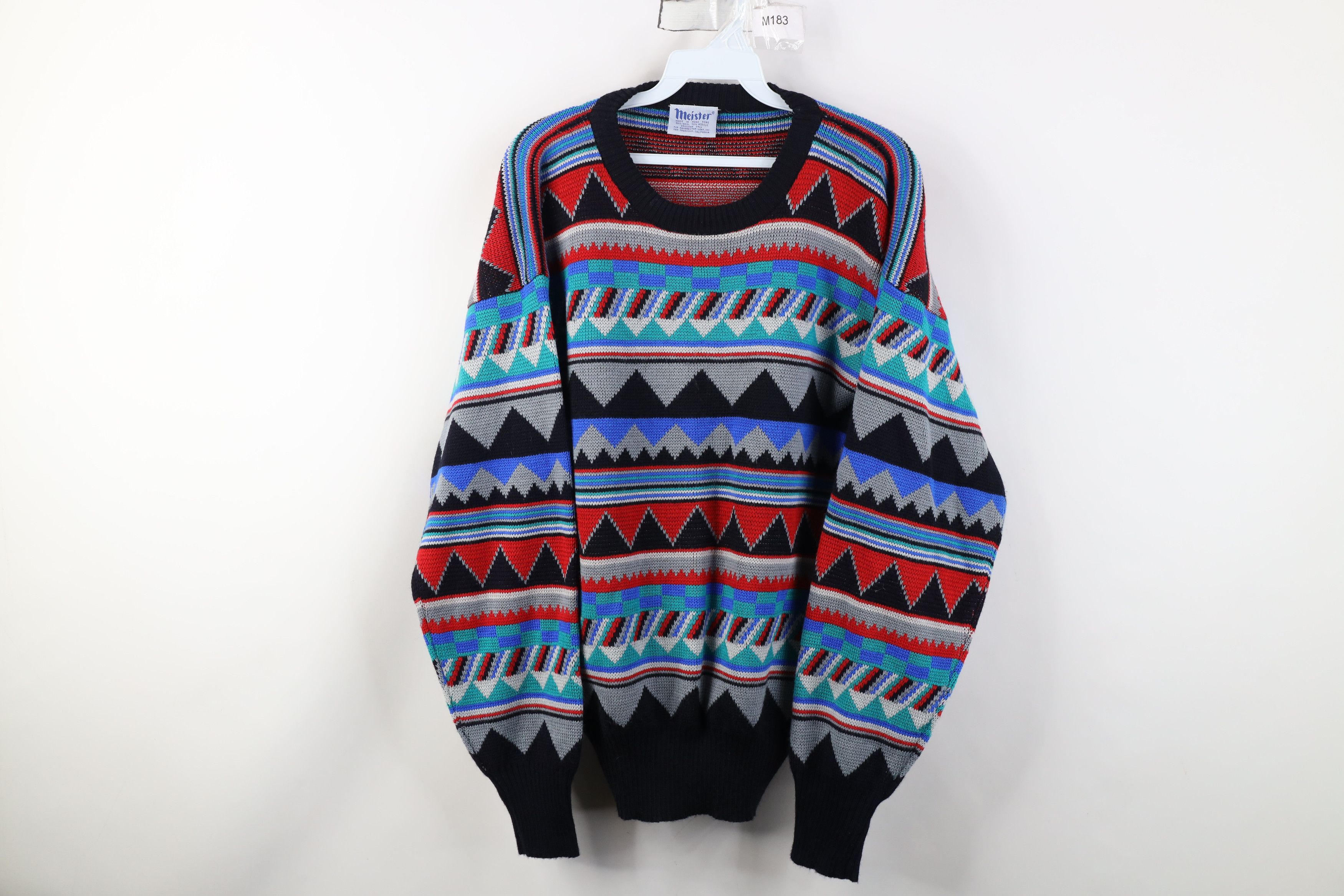 Vintage Vintage 90s Coogi Style Fair Isle Wool Blend Knit Sweater Size US M / EU 48-50 / 2 - 1 Thumbnail