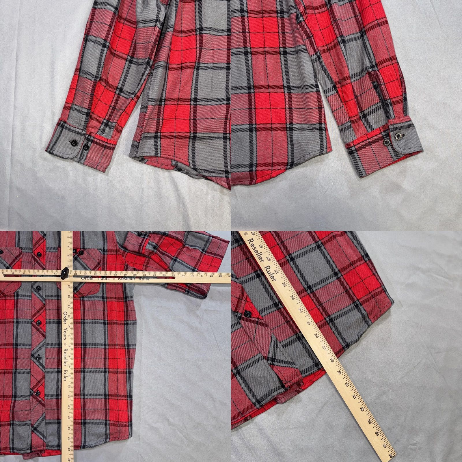 Vintage Sullen Shirt Mens Small Red Gray Plaid Flannel Button Front Long Sleeve Casual Size US S / EU 44-46 / 1 - 8 Thumbnail