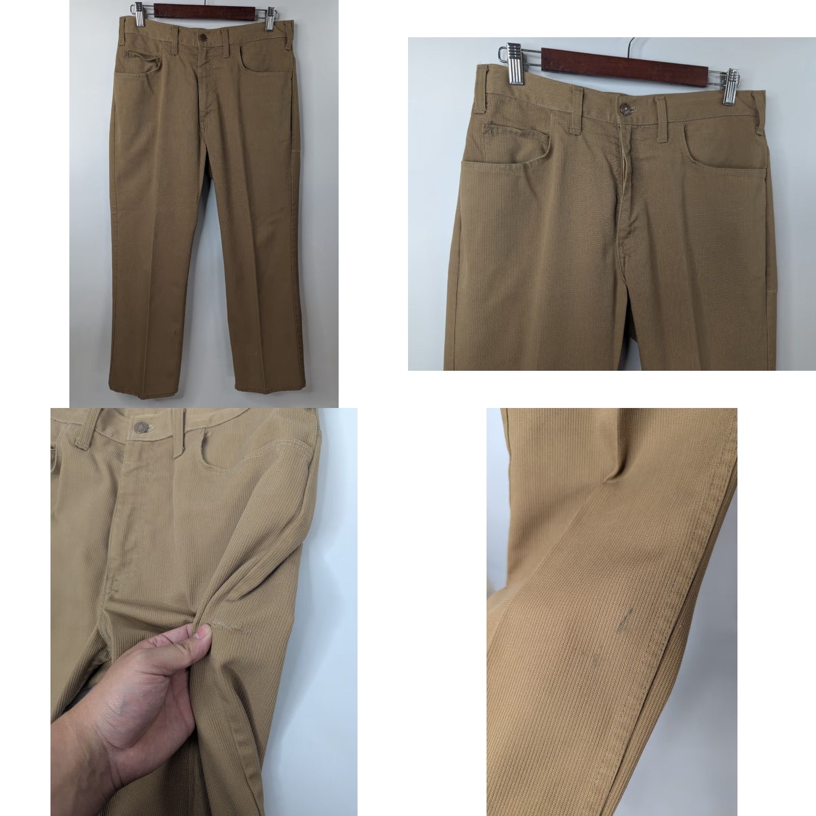 Levi's VTG Levis Pants Khaki Mens Big E Black Label Trouser Talon Zipper 32x27 Size US 32 / EU 48 - 8 Thumbnail