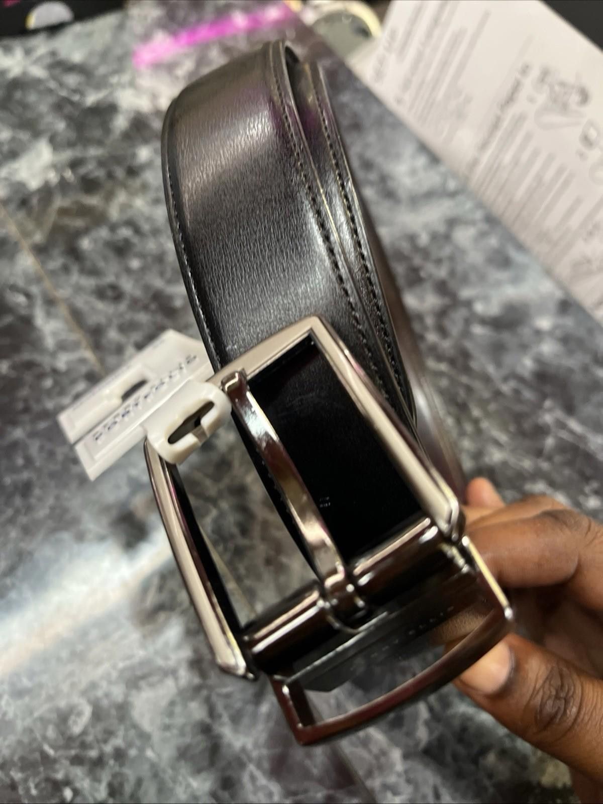 Perry Ellis Perry Ellis Portfolio Reversable 34 Single Stitch Belt Size ONE SIZE - 2 Thumbnail