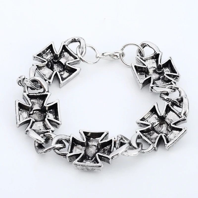 Japanese Brand × Vintage Black Cross Skull Bracelet Size ONE SIZE - 6 Thumbnail