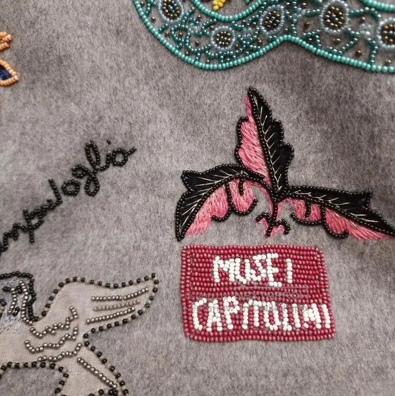 Valentino Valentino Gray Wool Embroidered Long Sleeve Sweatshirt . Size XS / US 0-2 / IT 36-38 - 5 Thumbnail