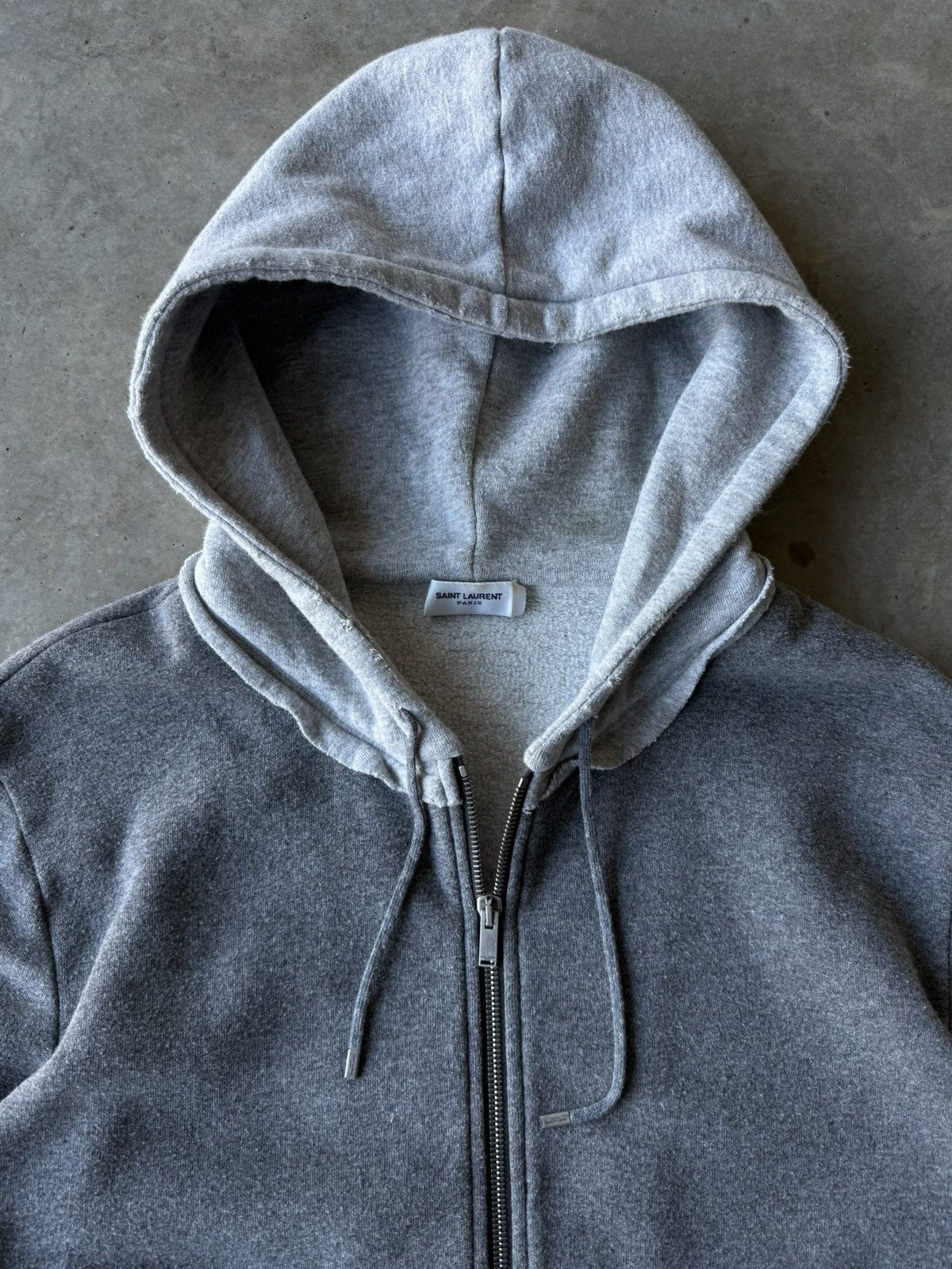 Saint Laurent Paris Saint Laurent Paris SS21 Two Tone Hybrid Zip Up Hoodie Size US XS / EU 42 / 0 - 3 Thumbnail