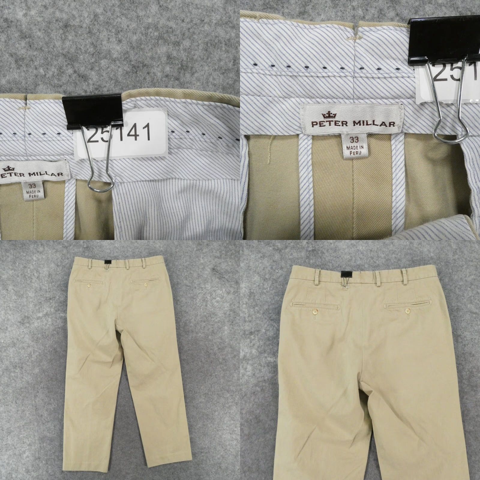 Peter Millar Peter Millar Pants Mens 33 Chino Flat Front Khaki Preppy Casual Beige Be Size US 33 - 9 Thumbnail