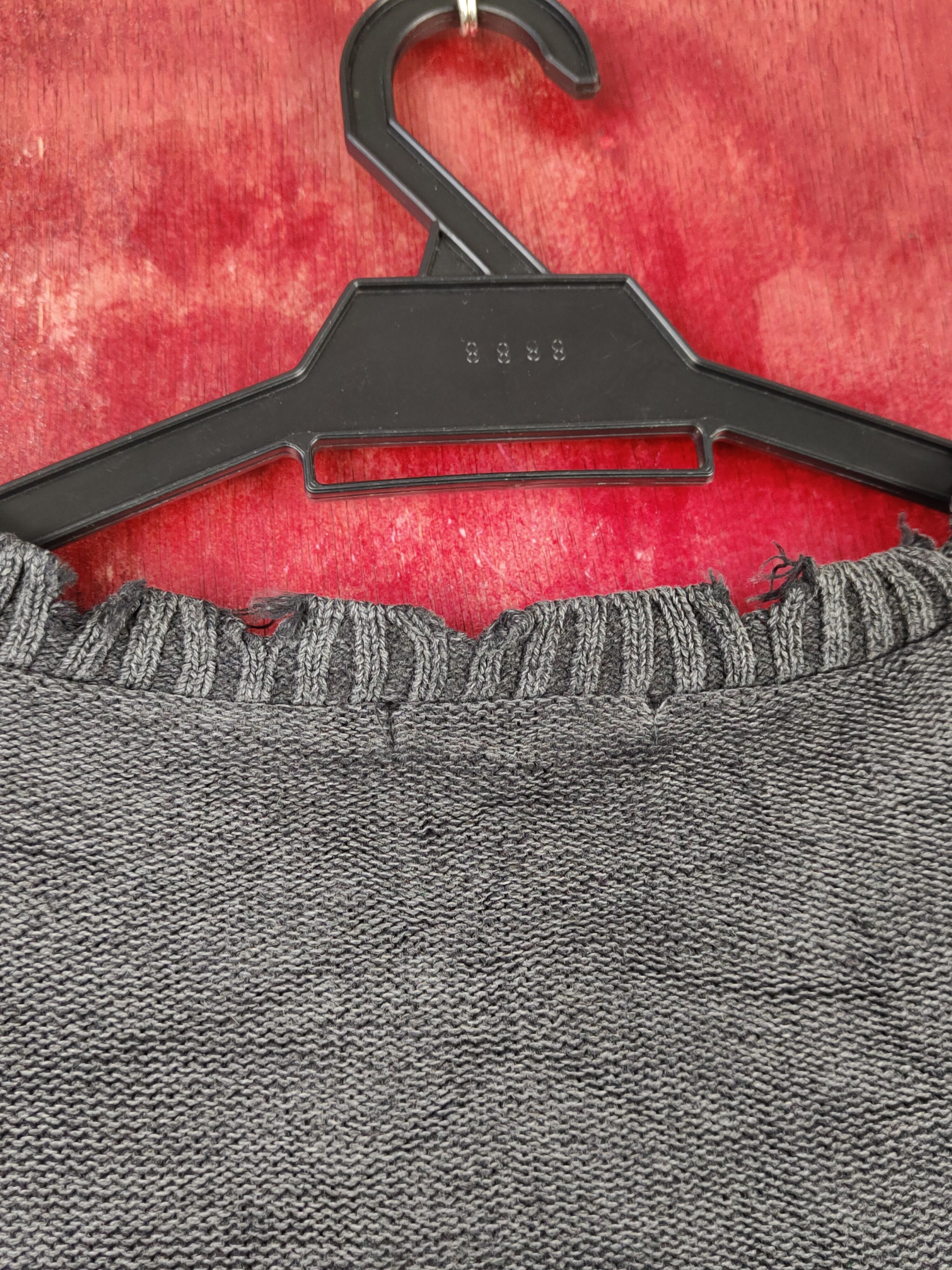 Japanese Brand Jeanasis Black Faded ripped distressed Sweatshirts #S1684 Size US M / EU 48-50 / 2 - 9 Thumbnail