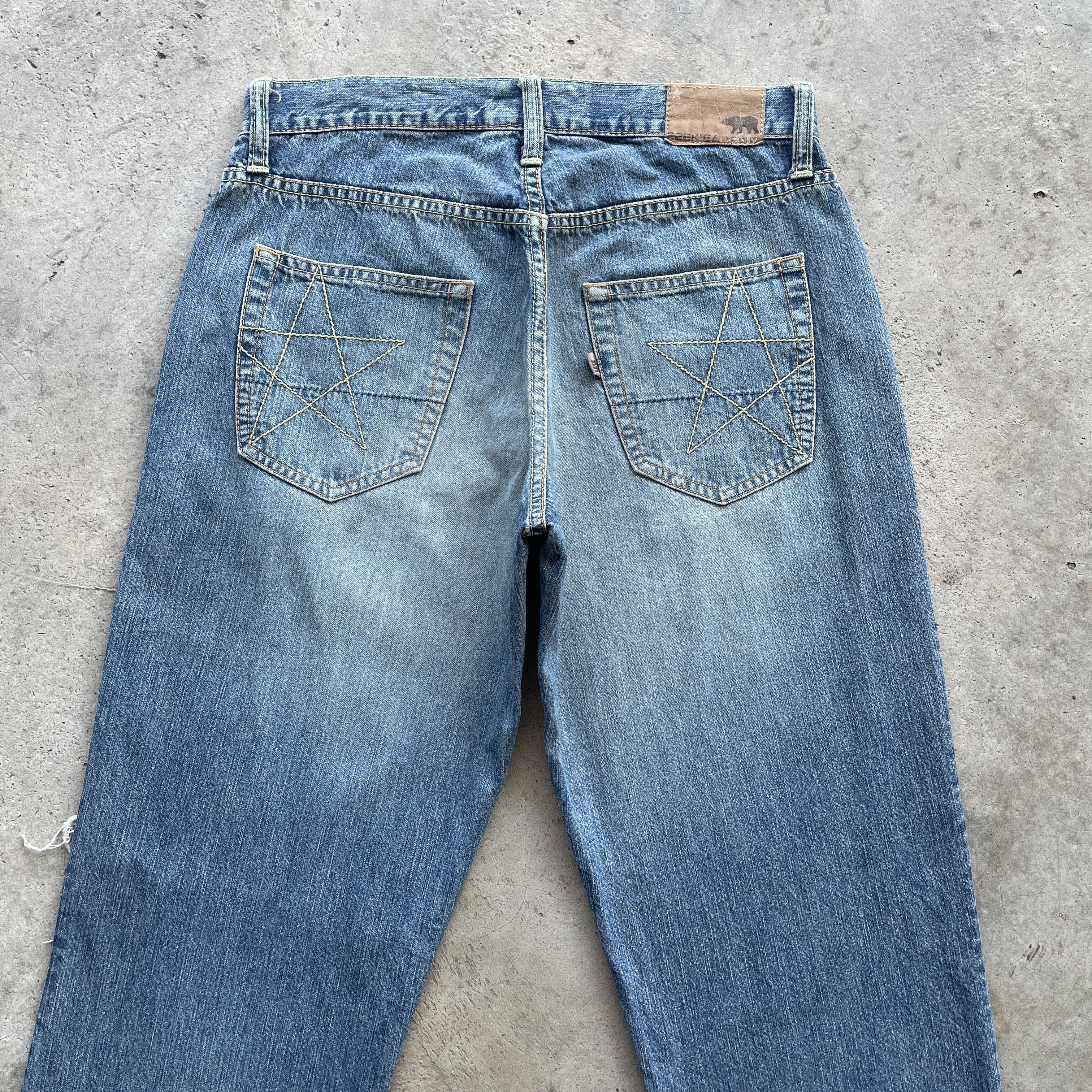 Ezekiel × Japanese Brand × Jean Vintage Ezekie Distressed Fly Button Faded Jeans Denim Pants Size US 30 / EU 46 - 12 Thumbnail