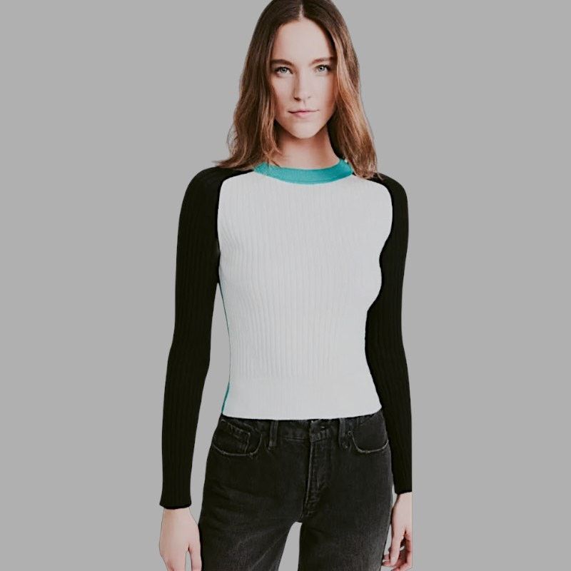 Rag & Bone Rag & Bone Blue/White Sweater | Size M Size M / US 6-8 / IT 42-44 - 5 Thumbnail