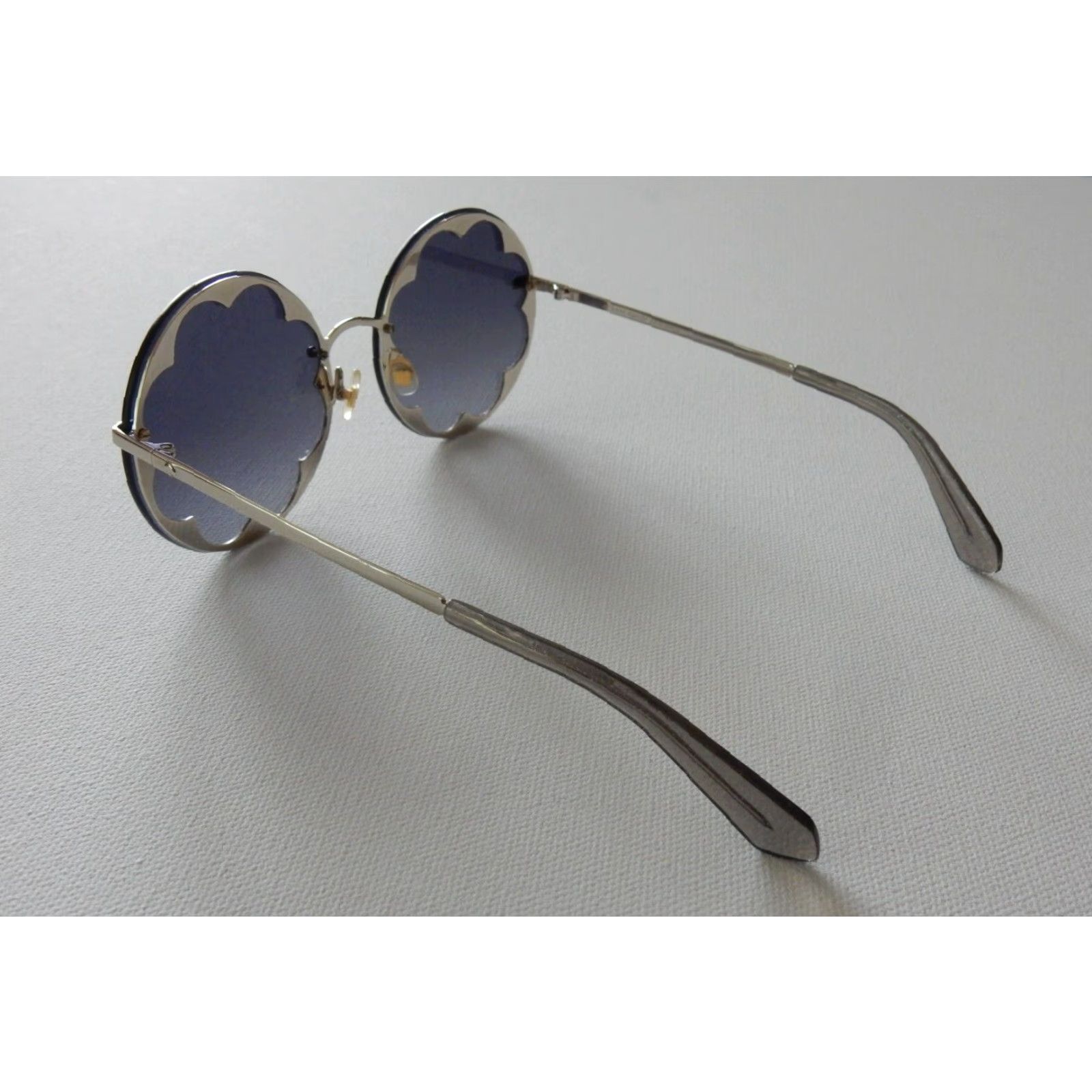Vintage Kate Spade Sunglasses Women Silver 59mm Fly Shutter Classic Fashion Accessories Size ONE SIZE - 4 Thumbnail
