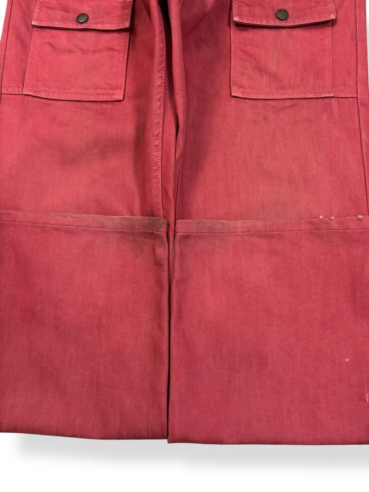 PPFM Vintage Japanese Brand PPFM Red Baggy Bush Denim Pants Size US 30 / EU 46 - 11 Thumbnail
