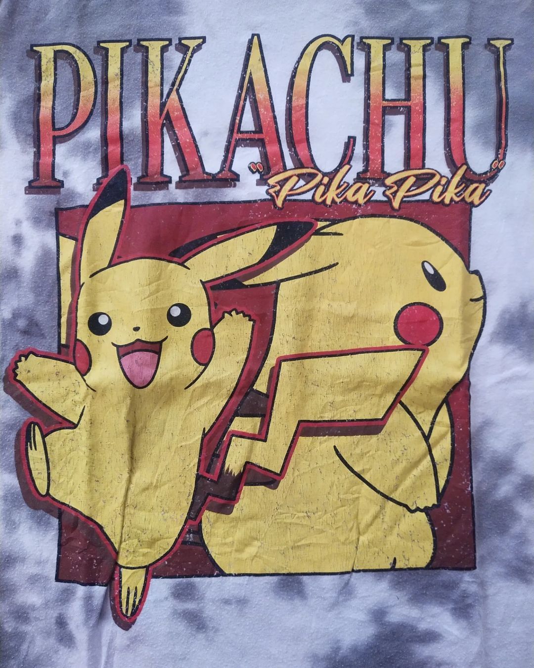 Anime × Pokemon Pokemon Pikachu Big Print Tie Dye Official Anime Tees Size US S / EU 44-46 / 1 - 2 Thumbnail