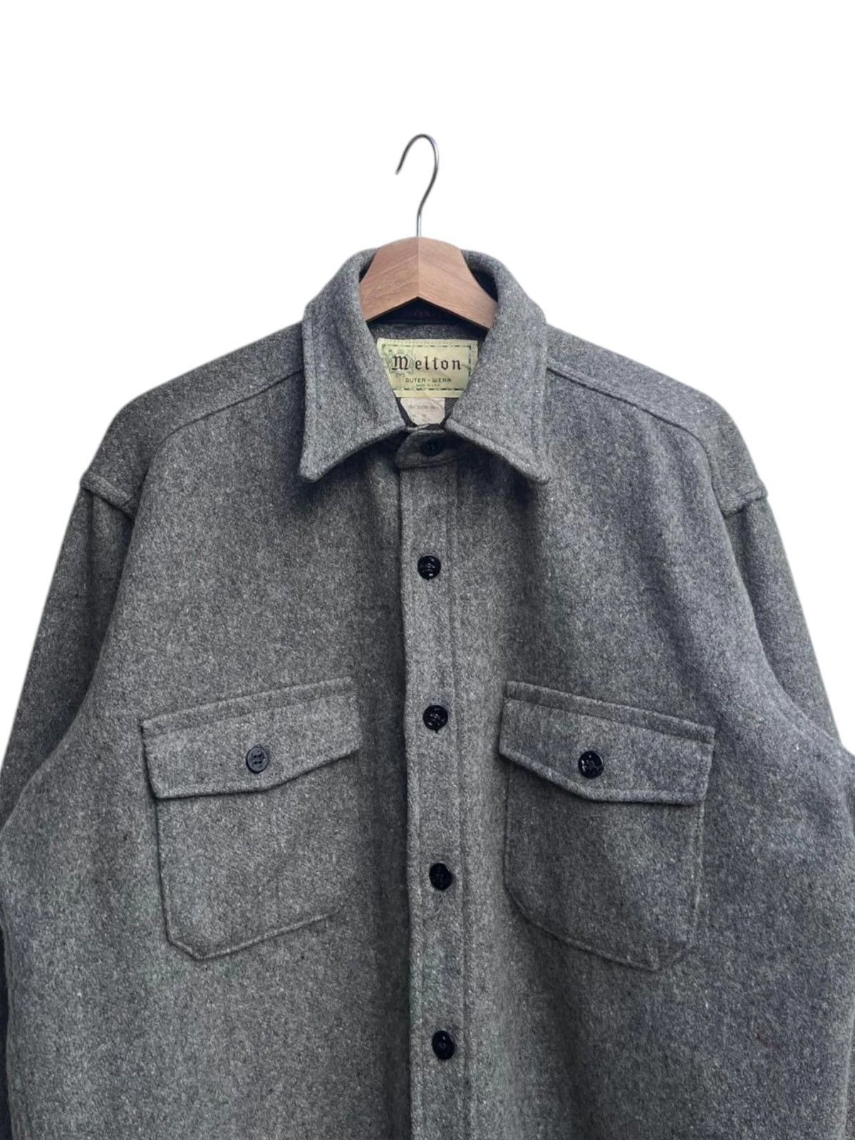 The Workers Club × Vintage Vintage Melton Wool Shirt Jacket/OverShirt Size US L / EU 52-54 / 3 - 8 Thumbnail