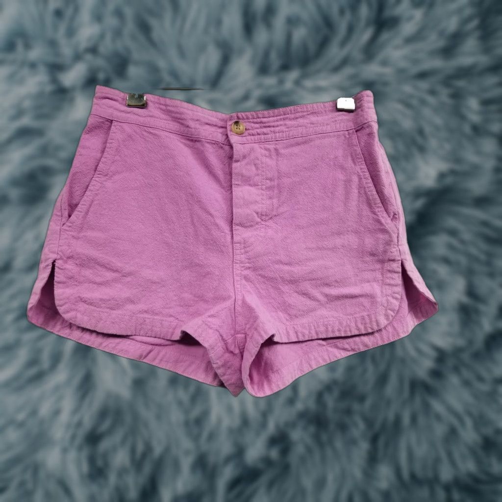 O'Neill O'NEILL Women Pink Solid Linen Blend Shorts Size Small Button up Size 28" / US 6 / IT 42 - 1 Thumbnail