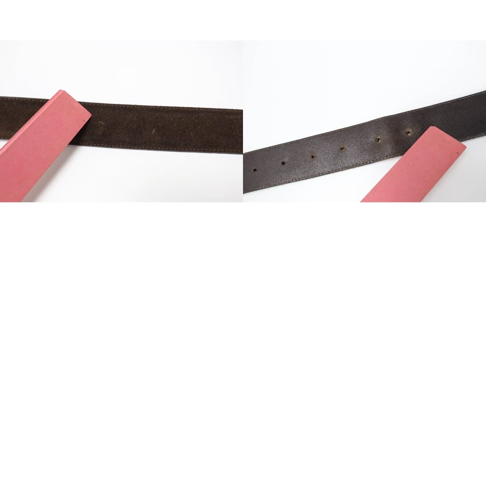 Suitsupply Suitsupply Belt Men 105/42 Real Leather Suede Look Square Buckle Brown Belt Size ONE SIZE - 9 Thumbnail