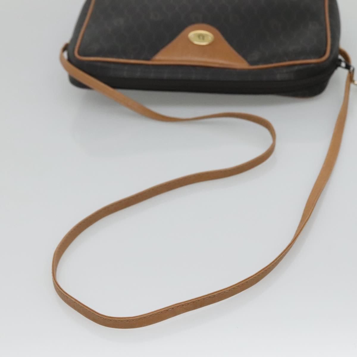 DIOR Honeycomb Canvas Shoulder Bag Black Gold