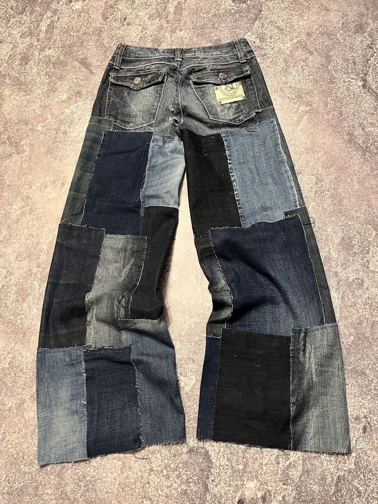 Dolce & Gabbana × If Six Was Nine × Vintage RARE rework vintage Dolce&Gabbana patchwork jeans Y2K Size US 30 / EU 46 - 2 Thumbnail