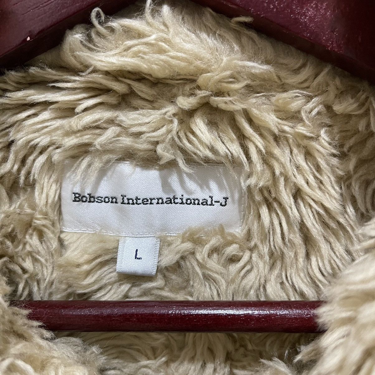 Vintage Vtg 90s Bobson International Shearling Zipper Chore Jacket Size US L / EU 52-54 / 3 - 13 Thumbnail