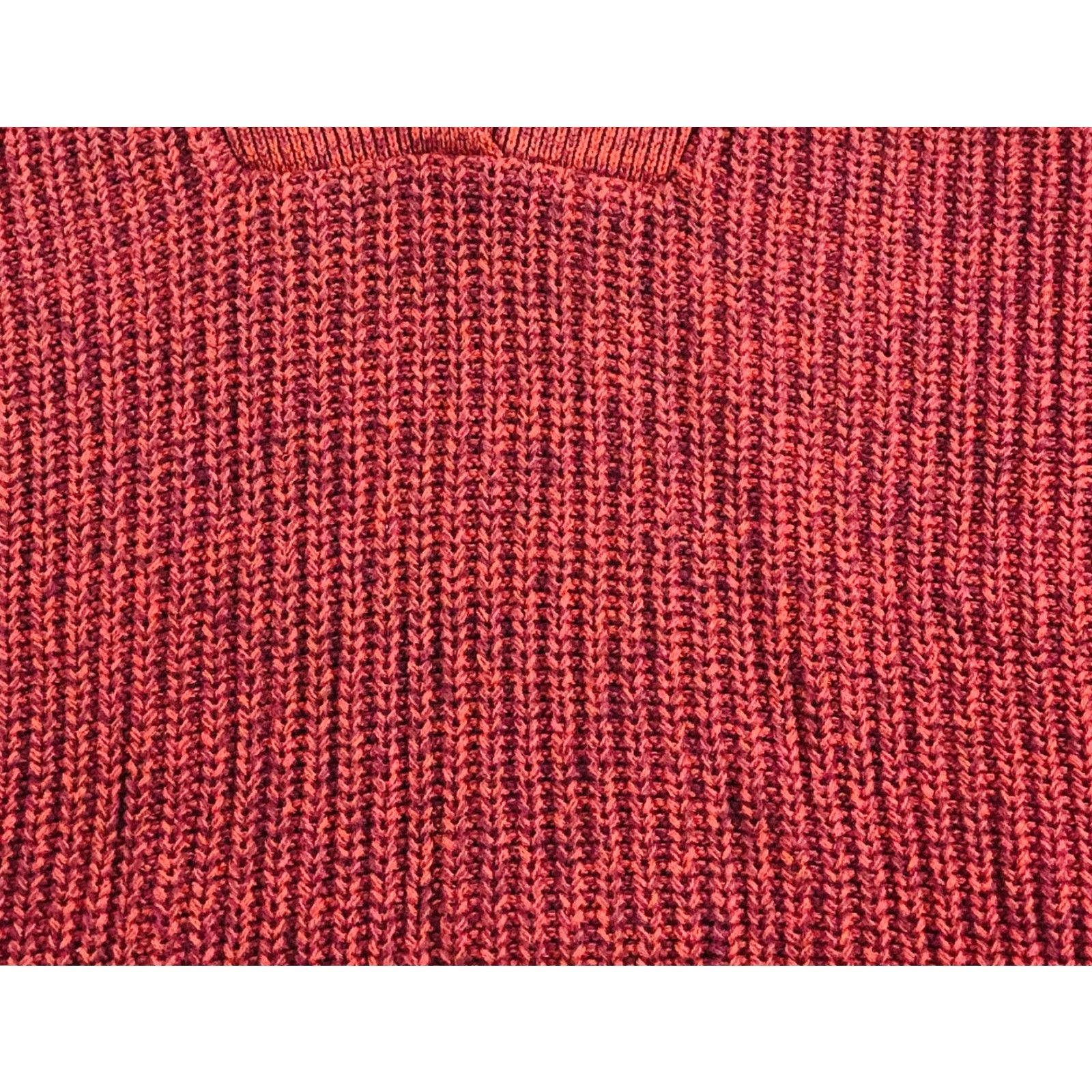 Vintage Guide Series Sweater Women's Small S Pullover Knit Red V-Neck Long Sleeve Burnt Orange Modern Size S / US 4 / IT 40 - 3 Thumbnail