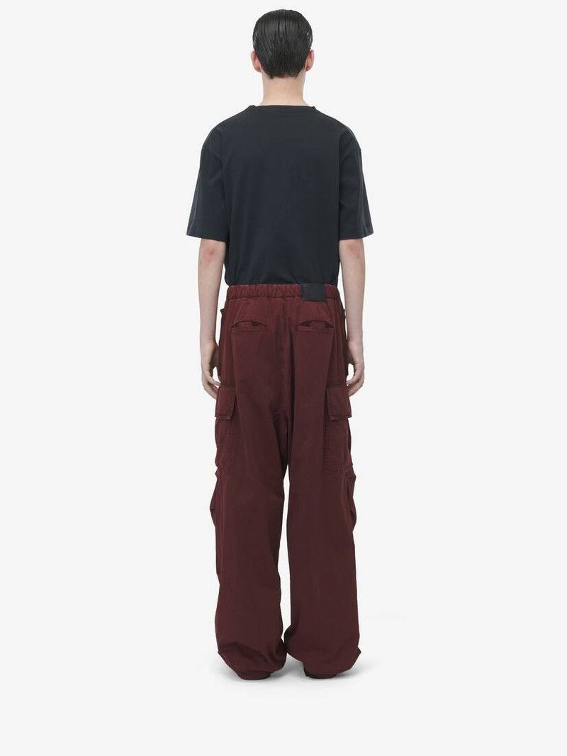 Alexander McQueen o1srvl11e0226 Pleated Cargo Trousers In Bordeaux Size US 32 / EU 48 - 2 Thumbnail