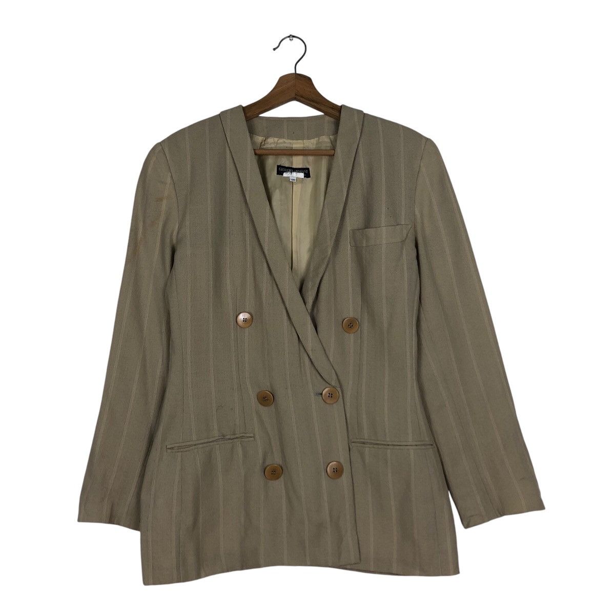 Giorgio Armani 📌Vintage Giorgio Armani Y Collar Coats Jacket Button Size US M / EU 48-50 / 2 - 2 Thumbnail