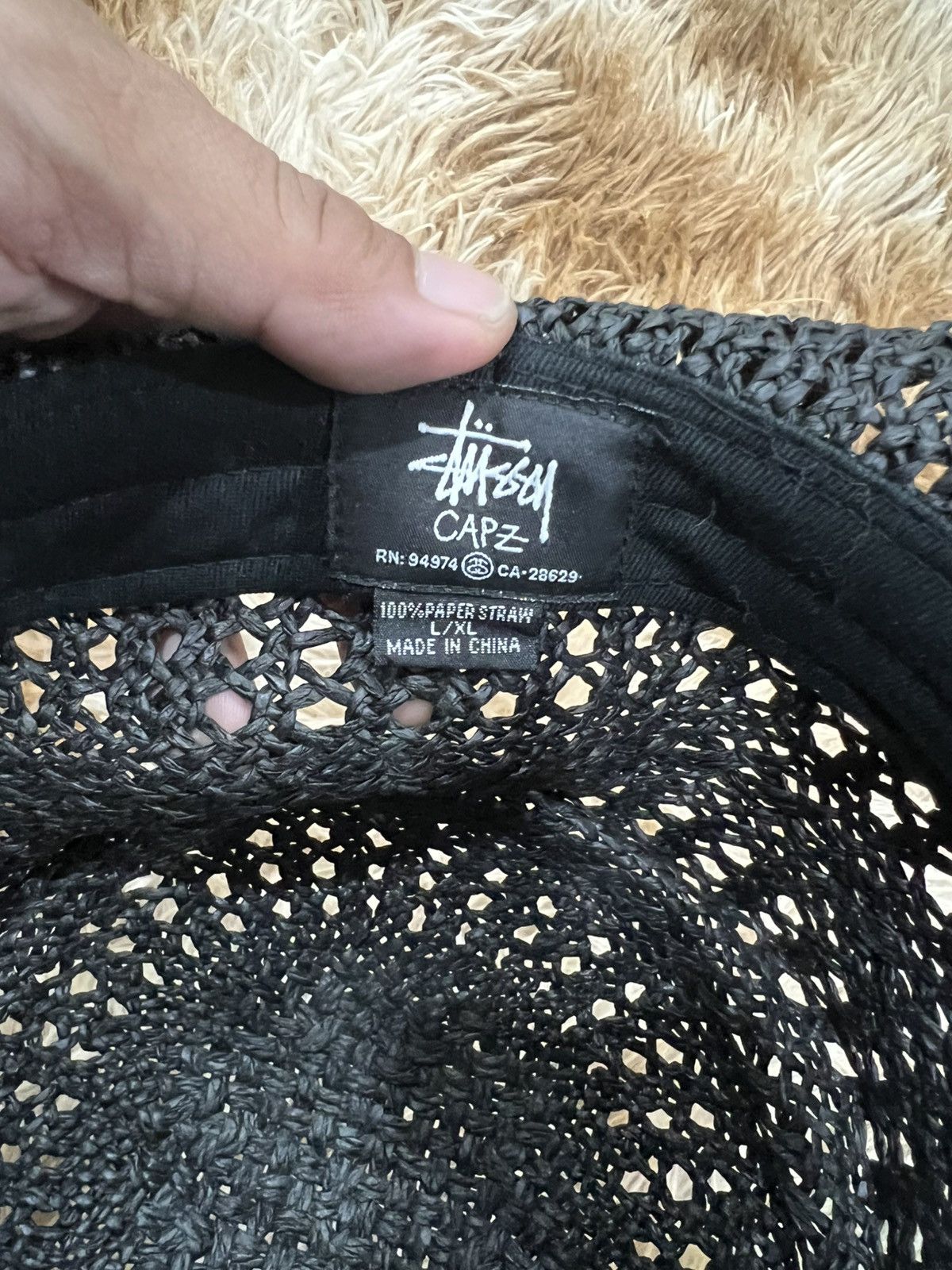 Stussy Stüssy "Rat Patrol" Skate Tough Paper Straw Fedora Size 36 - 5 Thumbnail