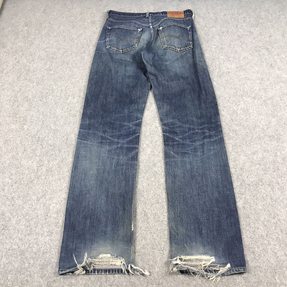 Japanese Brand × Levi's Vintage Clothing Levi’s 551Z Big E Selvadge Denim Distressed Jeans Pants Size US 30 / EU 46 - 9 Thumbnail