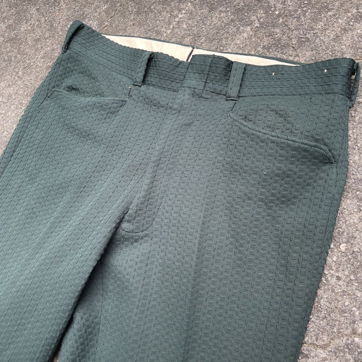 Vintage Vintage 70s DOUBLE KNIT Textured Flare Pants Size US 34 / EU 50 - 2 Thumbnail