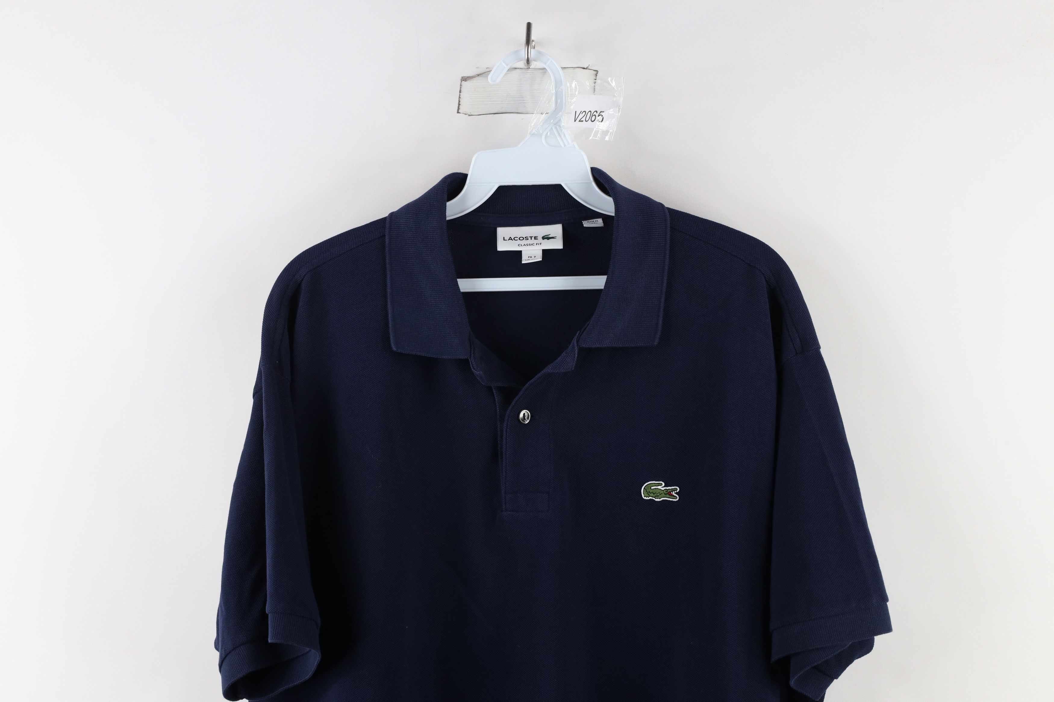 Lacoste × Vintage Lacoste Fit Croc Logo Pique Cotton Collared Polo Shirt Navy Size US XXL / EU 58 / 5 - 2 Thumbnail