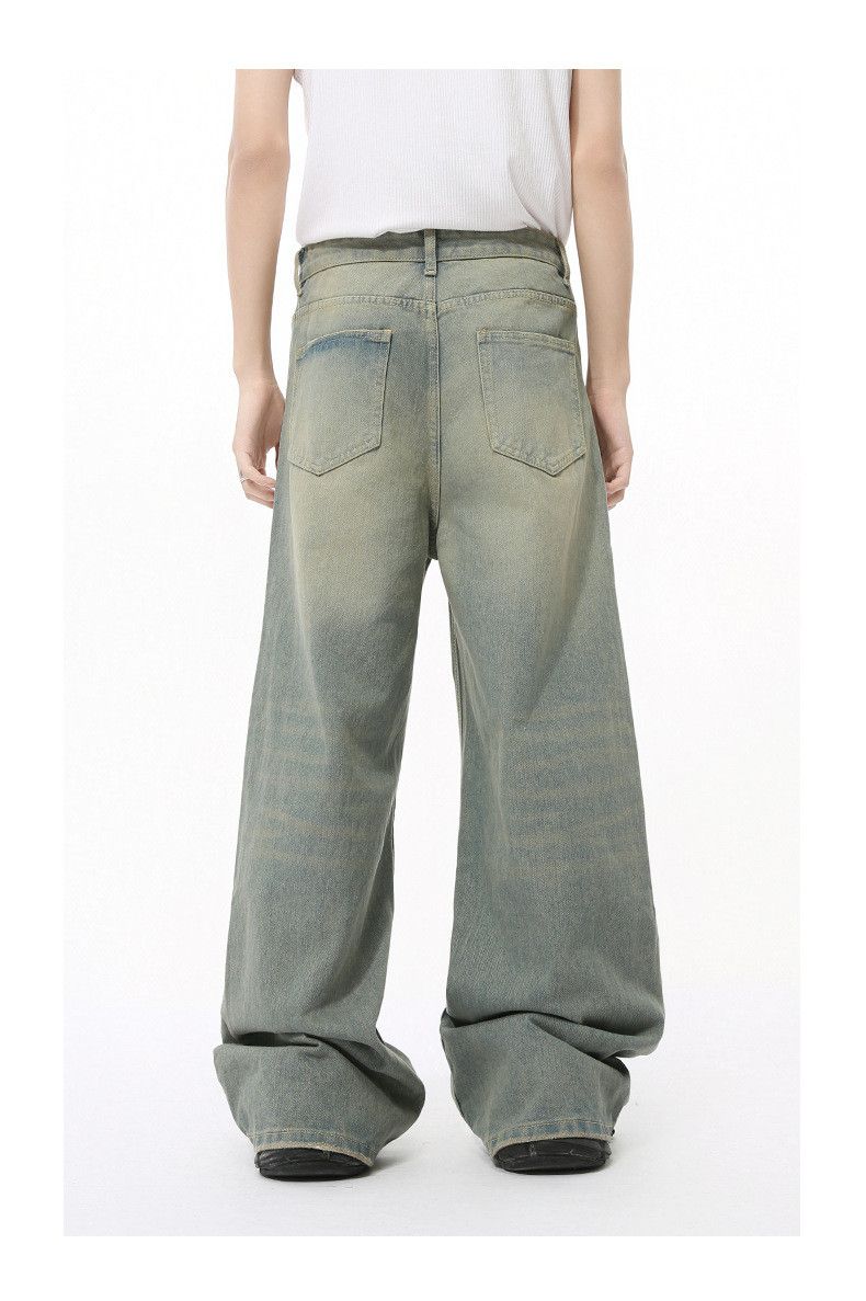 Japanese Brand × Jean Vintage washed straight wide leg jeans loose Size US 32 / EU 48 - 6 Thumbnail