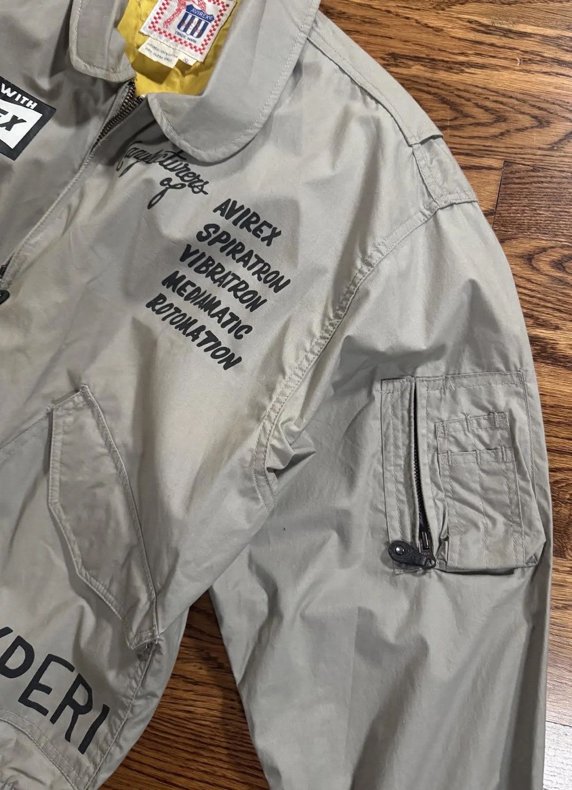 Avirex Vintage Avirex Grey Aviation Flight Jacket (Size XL ) Size US XL / EU 56 / 4 - 6 Thumbnail