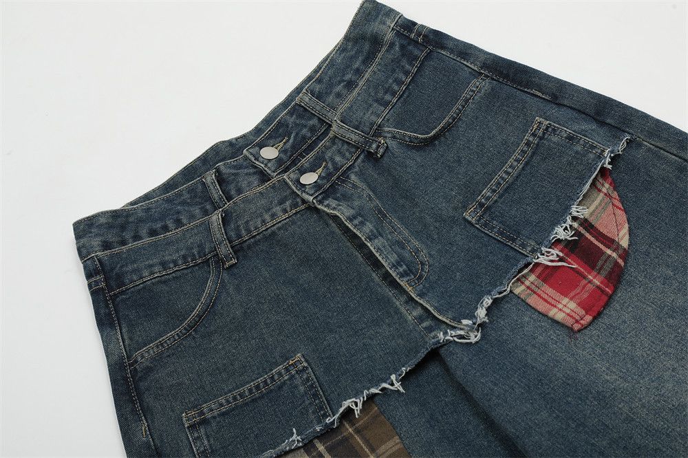 Japanese Brand American style oversize fake two pocket jeans for men Size US 32 / EU 48 - 3 Thumbnail