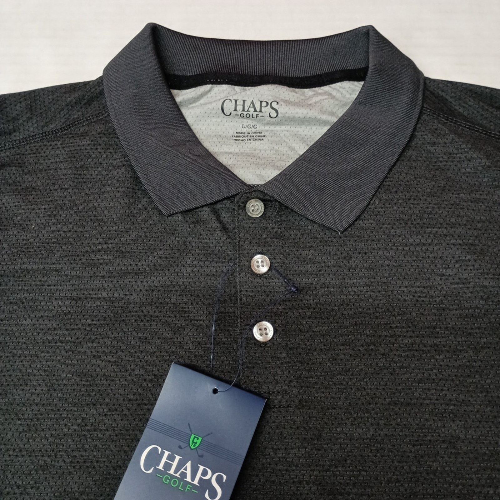 Chaps Chaps Golf Core Polo Shirt Men's L Black Onyx 4-Way Stretch Size US L / EU 52-54 / 3 - 2 Thumbnail