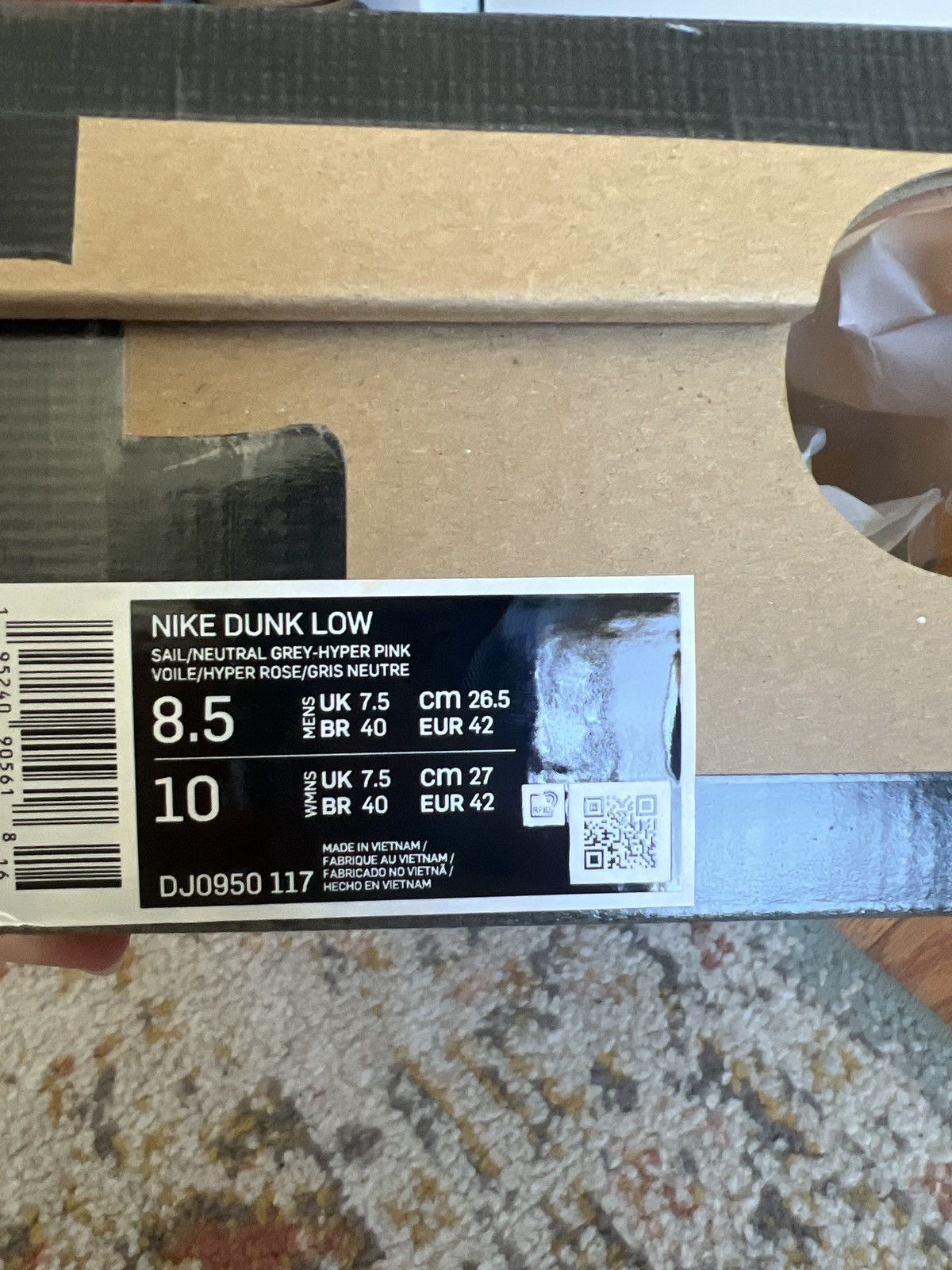 Nike × Off-White Nike Off White Dunk Low lot 17 Size US 8.5 / EU 41-42 - 3 Thumbnail