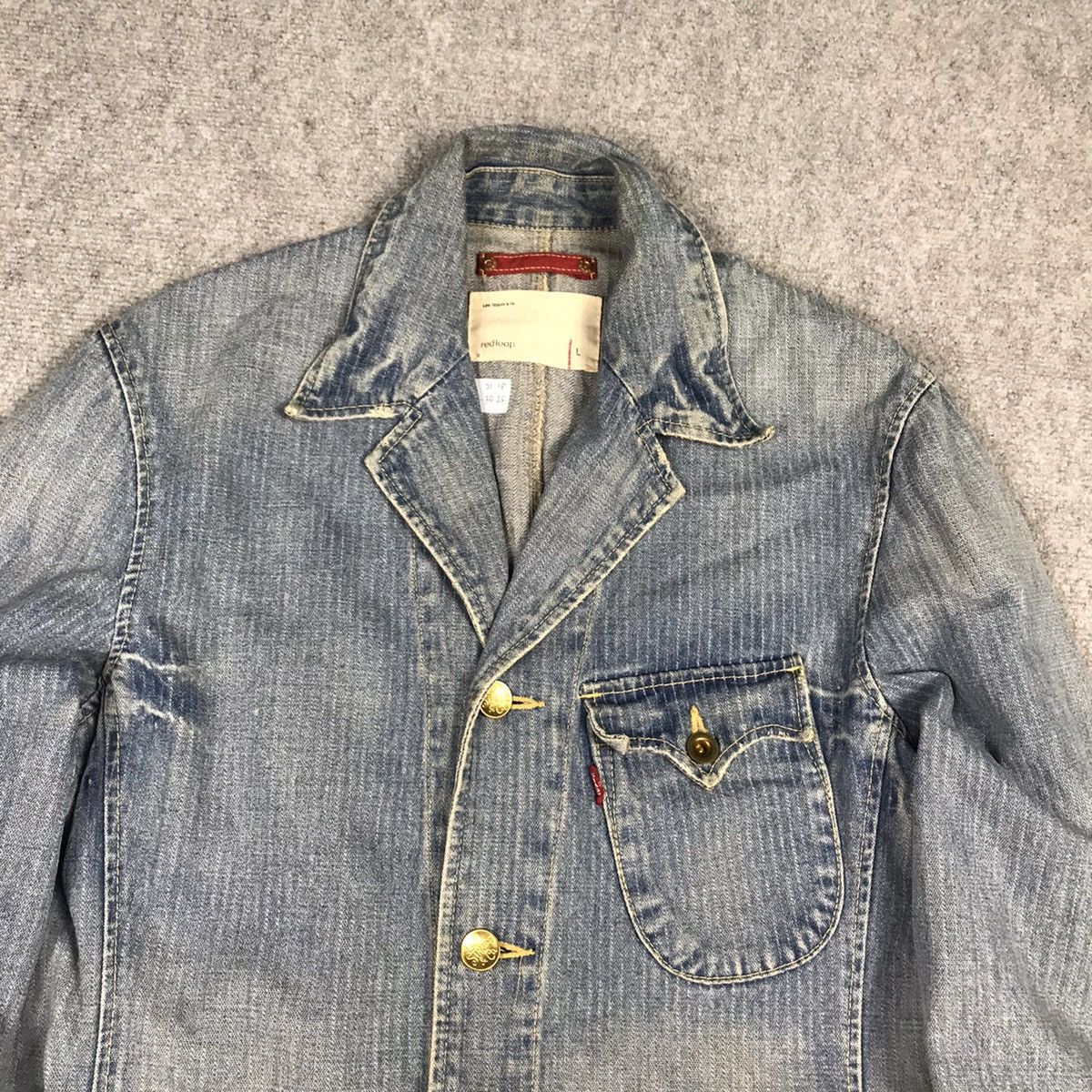 Levi's Vintage Clothing Levis denim faded button jacket Size US L / EU 52-54 / 3 - 2 Thumbnail