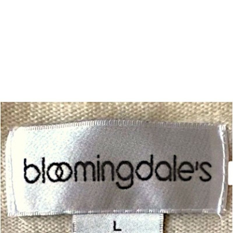 Bloomingdale's Bloomingdale's Ivory/Gold Cashmere Blend Top | Size L Size L / US 10 / IT 46 - 3 Thumbnail