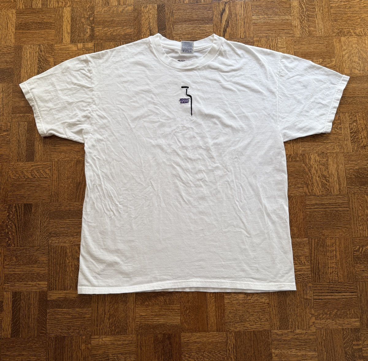 Vintage Vintage 90s Absolut Kurant Embroidered Promo Graphic Tee Size US XL / EU 56 / 4 - 2 Thumbnail